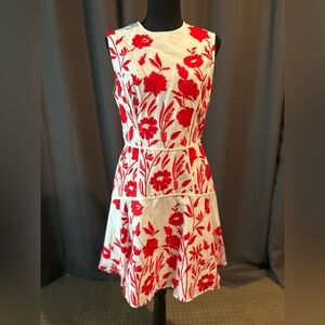 Red/White Shoshana Sleeveless Dress